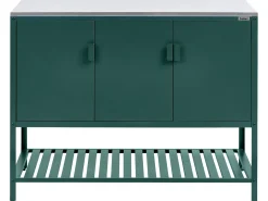 Set cucina da esterno 2 elementi con lavello MAENZA Metallo Verde