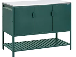 Set cucina da esterno 2 elementi con lavello MAENZA Metallo Verde