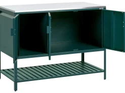 Set cucina da esterno 2 elementi con lavello MAENZA Metallo Verde