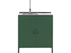 Set cucina da esterno 4 elementi con lavello VILAMA Metallo Verde