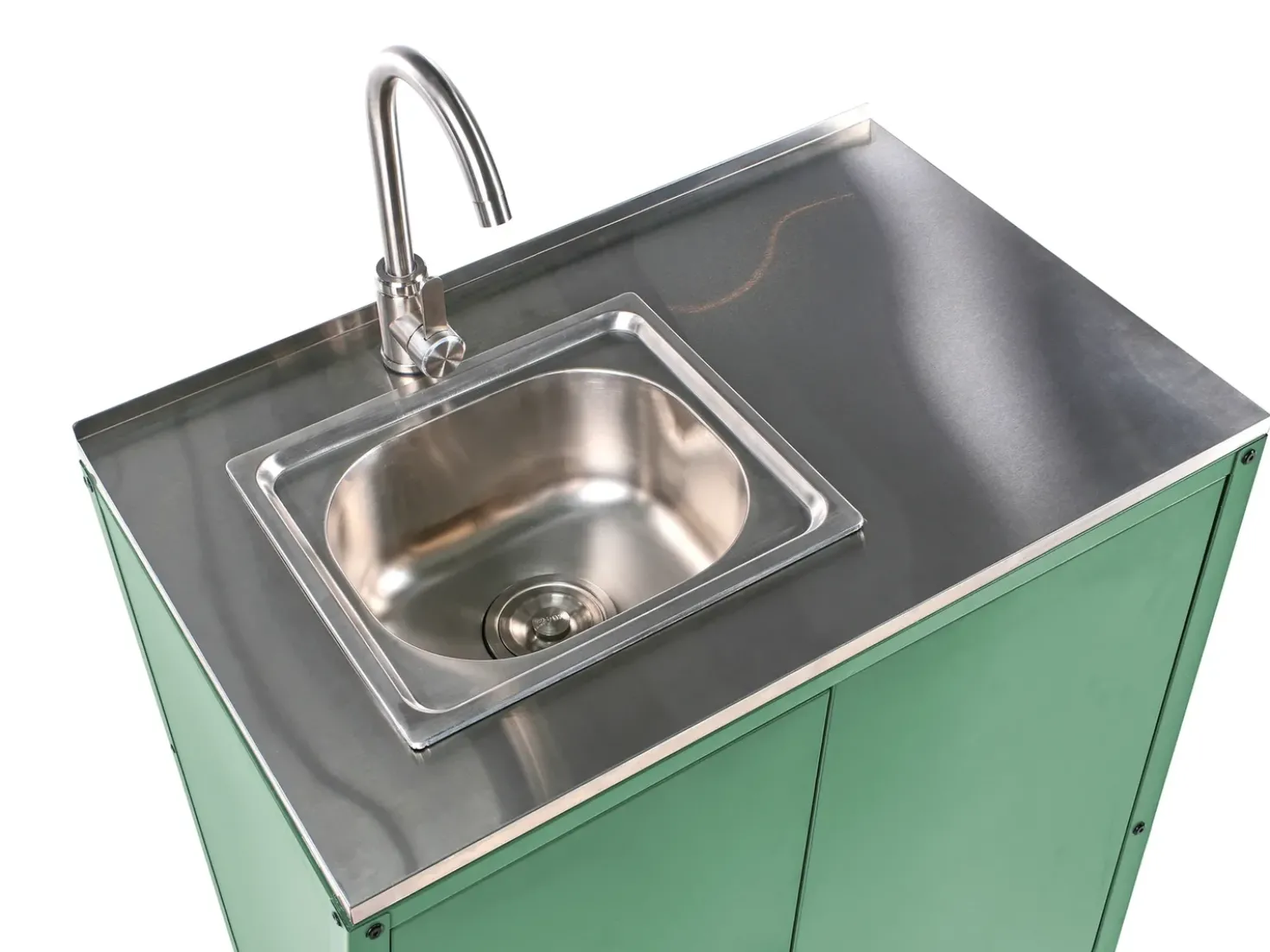 Set cucina da esterno 4 elementi con lavello VILAMA Metallo Verde