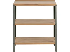Set cucina da esterno 3 elementi con lavello IVREA Legno di acacia certificato Marrone/Nero