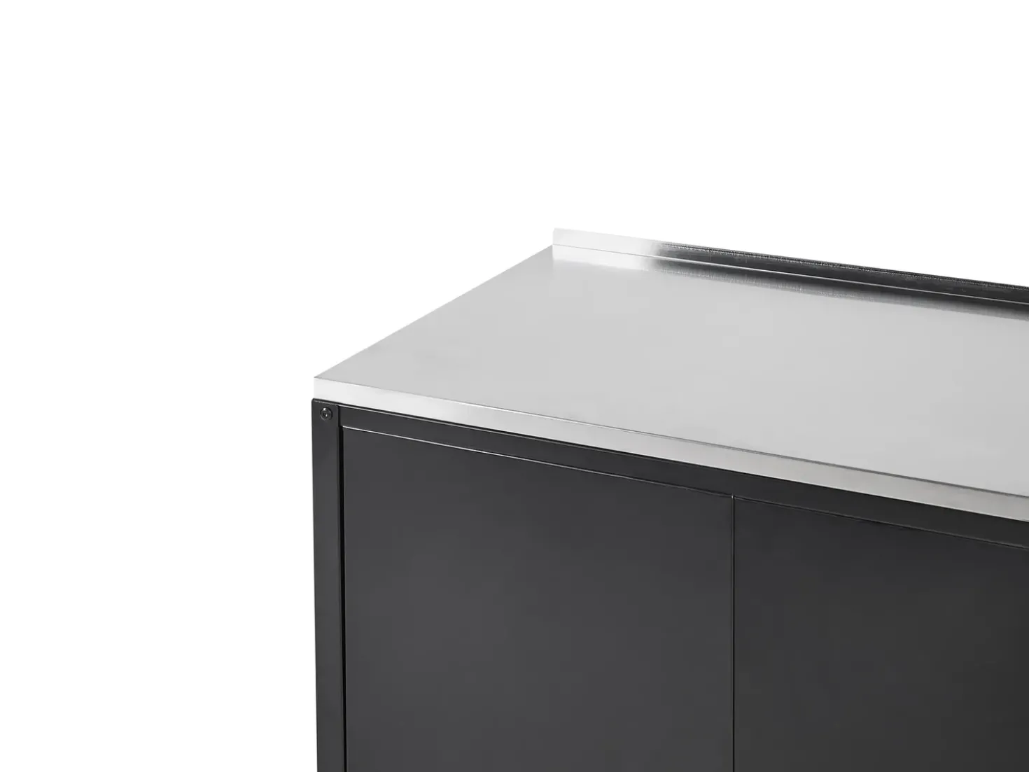 Set cucina da esterno 4 elementi con lavello VILAMA Metallo Nero