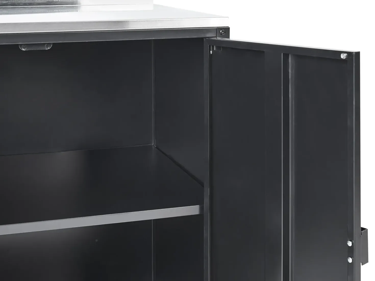 Set cucina da esterno 4 elementi con lavello VILAMA Metallo Nero