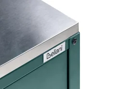 Set cucina da esterno 3 elementi con lavello MAENZA Metallo Verde