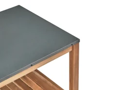 Set cucina da esterno 3 elementi con lavello BRUCOLI Legno d'acacia Marrone/Nero