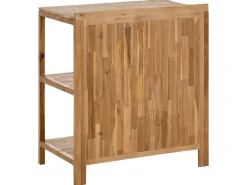 Set cucina da esterno 3 elementi con lavello VENOSA Legno d'acacia Marrone/Argento