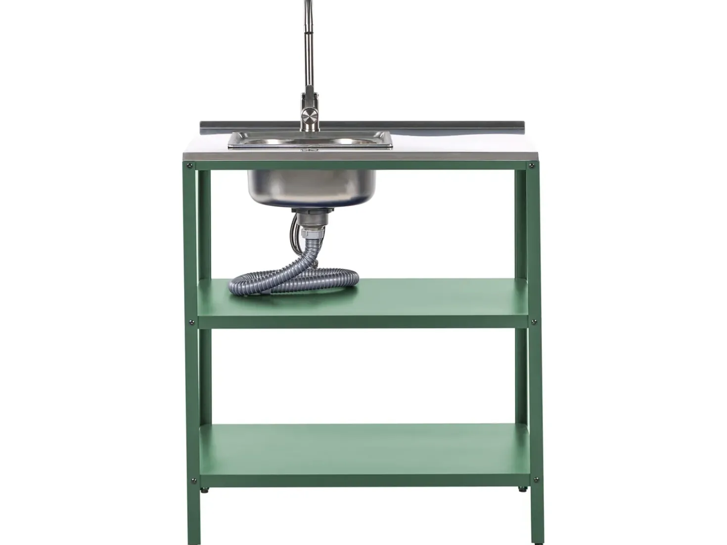 Set cucina da esterno 3 elementi con lavello VILAMA Metallo Verde