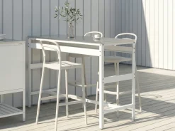 Set cucina da esterno 2 elementi con lavello MAENZA Metallo Bianco