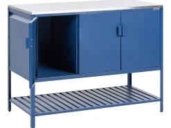 Set cucina da esterno 2 elementi con lavello MAENZA Metallo Blu