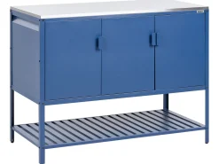 Set cucina da esterno 2 elementi con lavello MAENZA Metallo Blu