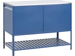 Set cucina da esterno 2 elementi con lavello MAENZA Metallo Blu