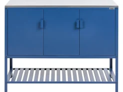 Set cucina da esterno 2 elementi con lavello MAENZA Metallo Blu