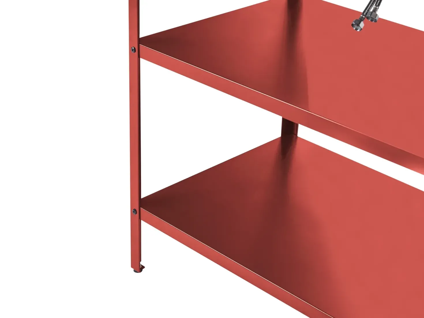 Set cucina da esterno 2 elementi con lavello VILAMA Metallo Rosso