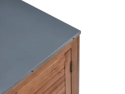 Set cucina da esterno 3 elementi con lavello BRUCOLI Legno d'acacia Marrone/Argento
