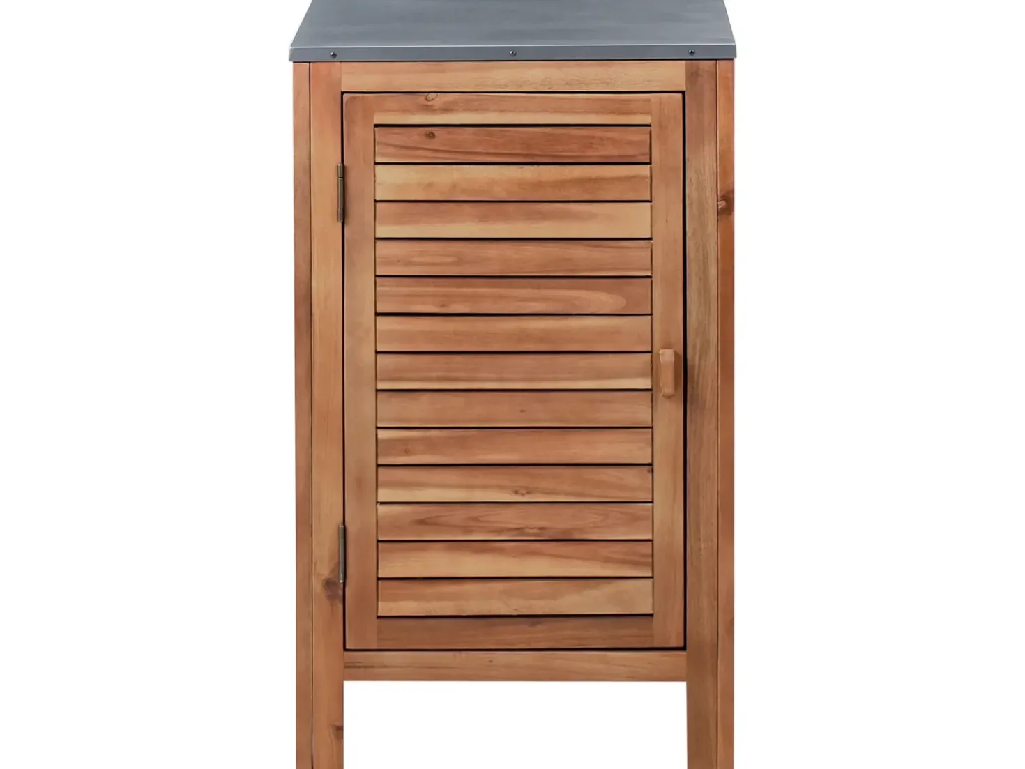 Set cucina da esterno 3 elementi con lavello BRUCOLI Legno d'acacia Marrone/Argento