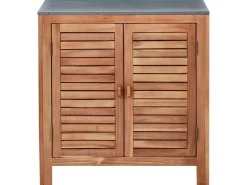 Set cucina da esterno 3 elementi con lavello BRUCOLI Legno d'acacia Marrone/Argento