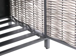 Set cucina da esterno 4 elementi con lavello MIRADOR Rattan sintetico (PE) Grigio