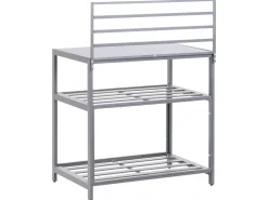 Set cucina da esterno 4 elementi con lavello MIRADOR Rattan sintetico (PE) Grigio