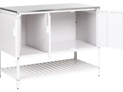 Set cucina da esterno 2 elementi con lavello MAENZA Metallo Bianco
