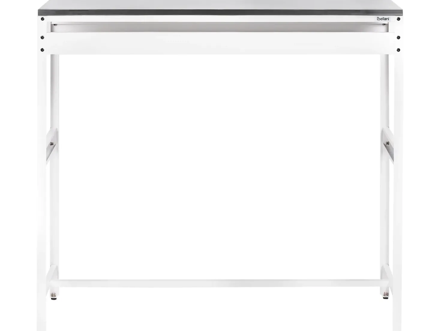 Set cucina da esterno 2 elementi con tavolo da bar MAENZA Metallo Bianco
