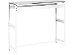 Set cucina da esterno 2 elementi con tavolo da bar MAENZA Metallo Bianco