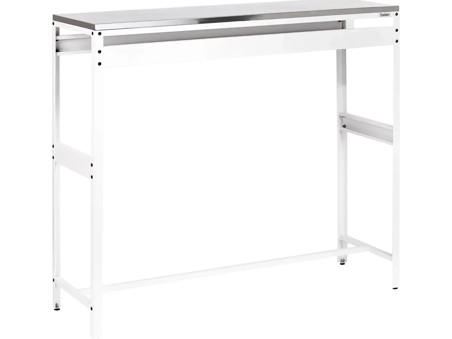 Set cucina da esterno 2 elementi con tavolo da bar MAENZA Metallo Bianco