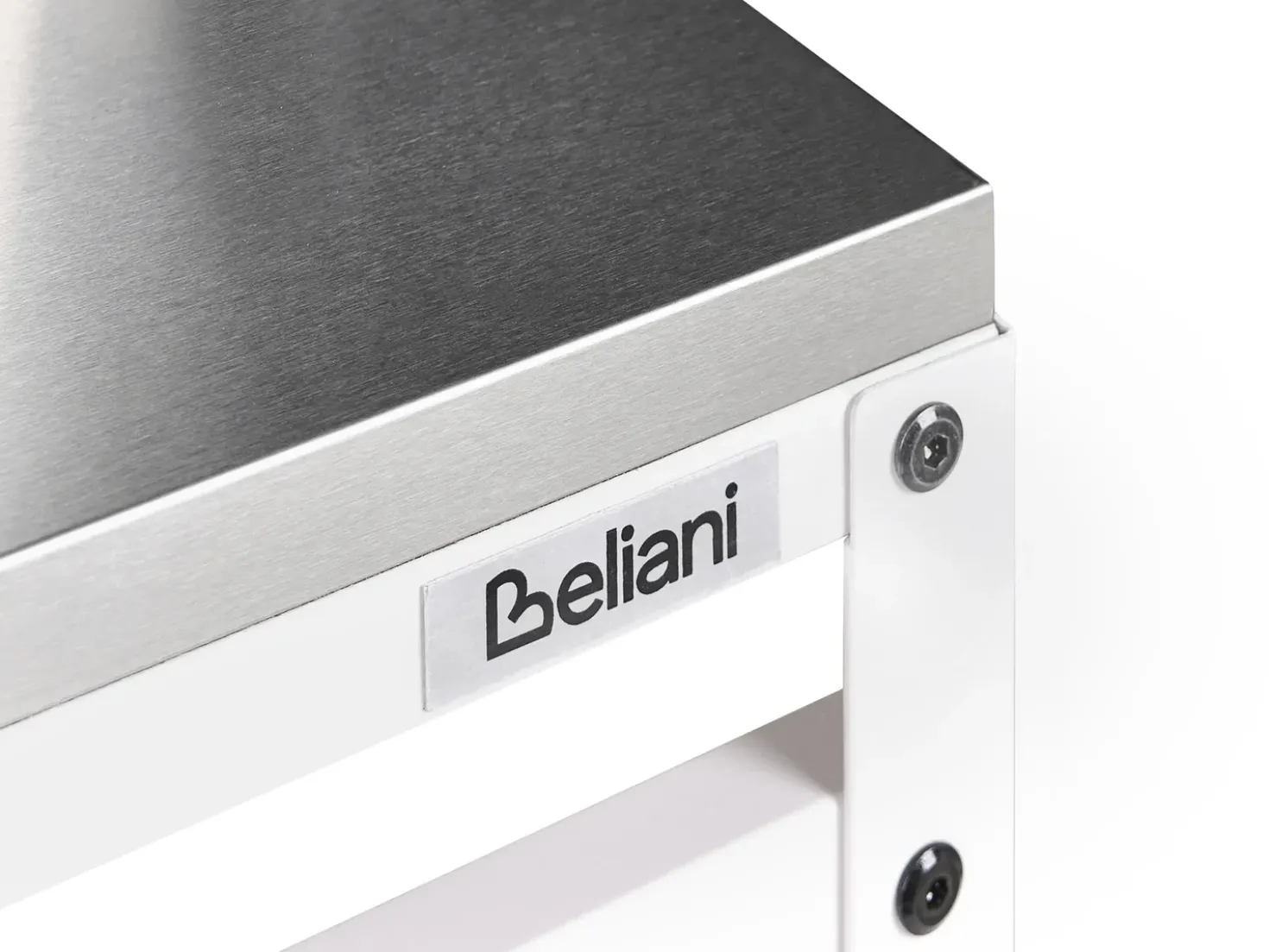 Set cucina da esterno 2 elementi con tavolo da bar MAENZA Metallo Bianco