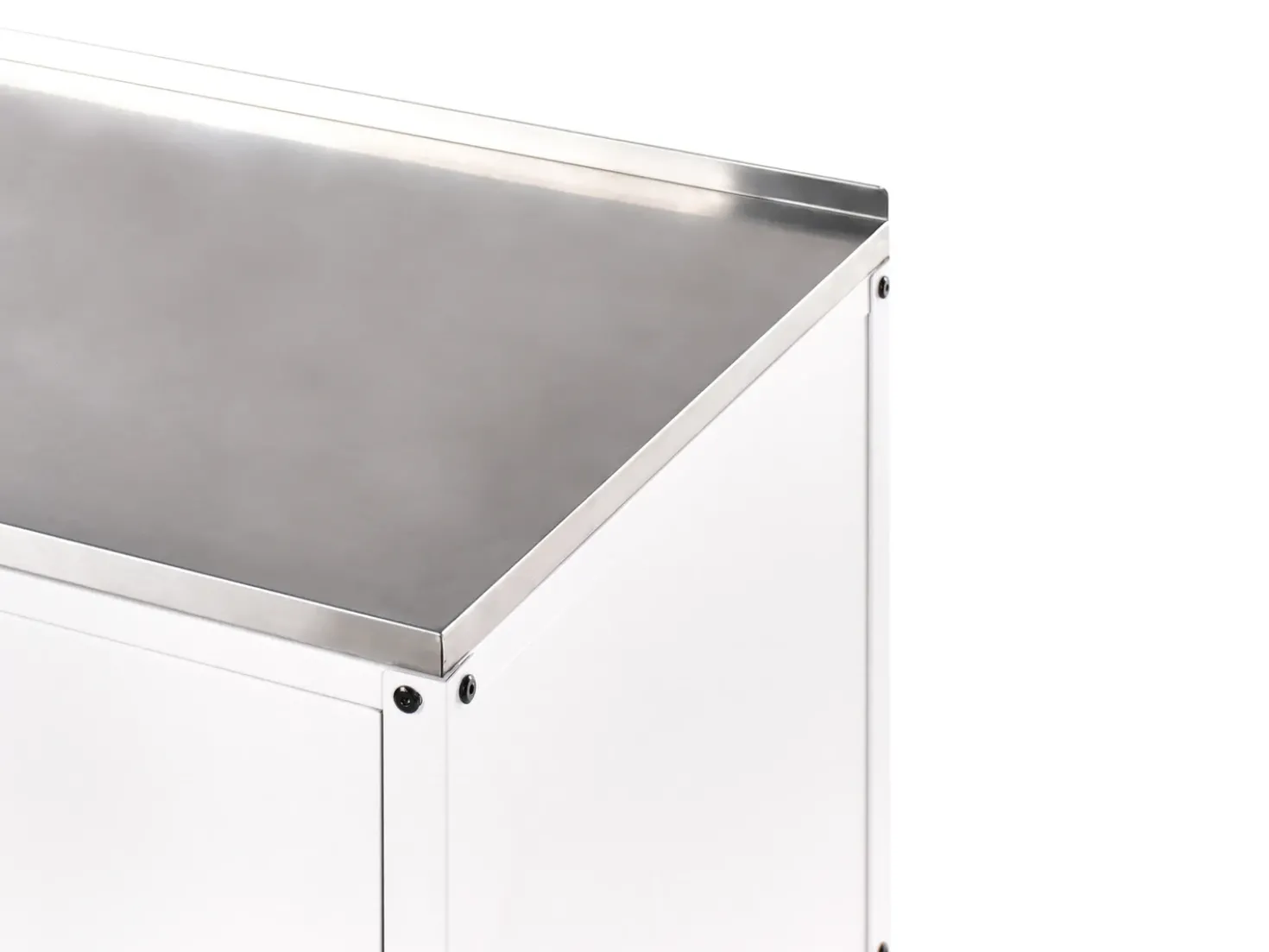 Set cucina da esterno 4 elementi con lavello VILAMA Metallo Bianco