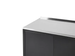Set cucina da esterno 3 elementi con lavello VILAMA Metallo Nero