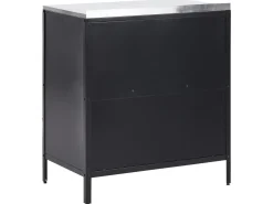 Set cucina da esterno 3 elementi con lavello VILAMA Metallo Nero