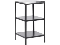 Set cucina da esterno 3 elementi con lavello VILAMA Metallo Nero