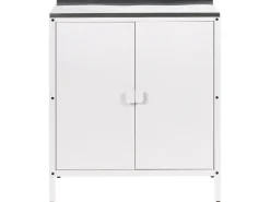 Set cucina da esterno 3 elementi con lavello VILAMA Metallo Bianco