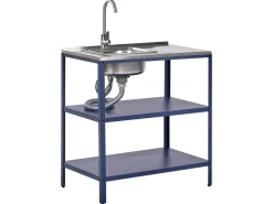 Set cucina da esterno 2 elementi con lavello VILAMA Blu
