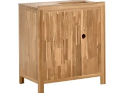 Set cucina da esterno 3 elementi con lavello VENOSA Legno d'acacia Marrone/Argento
