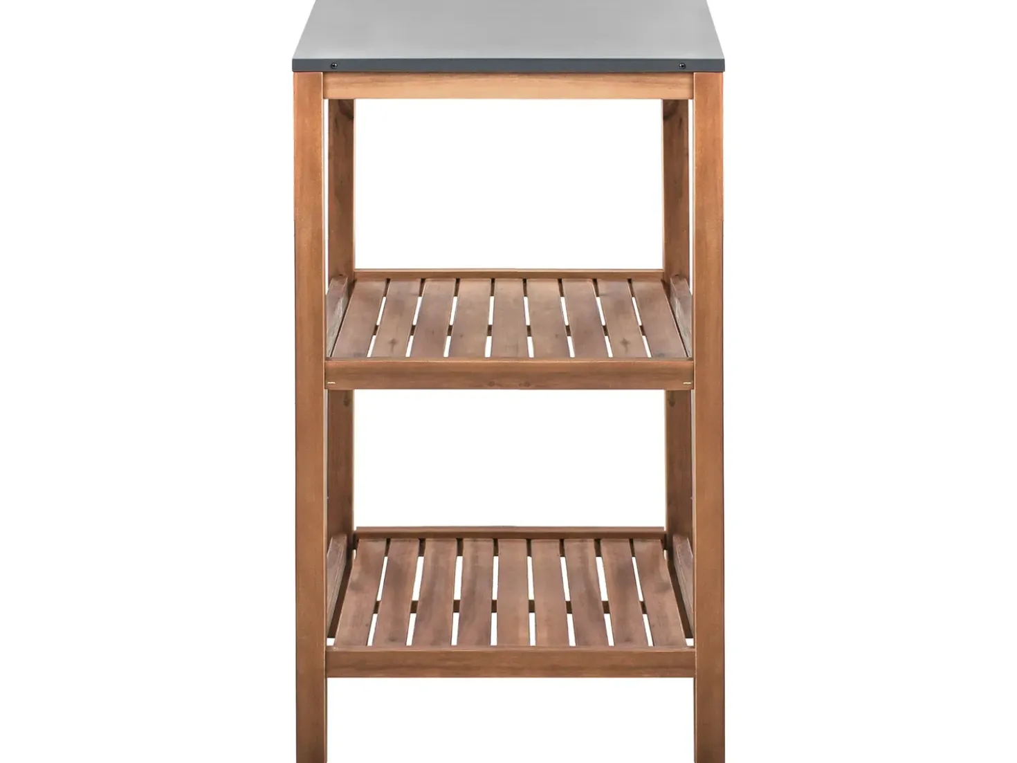 Set cucina da esterno 3 elementi con lavello BRUCOLI Legno d'acacia Marrone/Argento