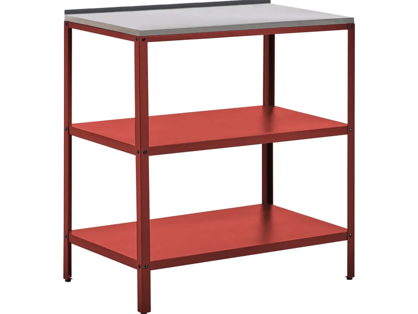 Set cucina da esterno 4 elementi con lavello VILAMA Metallo Rosso