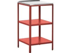 Set cucina da esterno 4 elementi con lavello VILAMA Metallo Rosso
