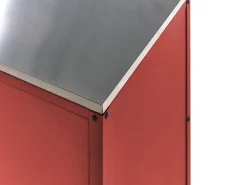 Set cucina da esterno 4 elementi con lavello VILAMA Metallo Rosso
