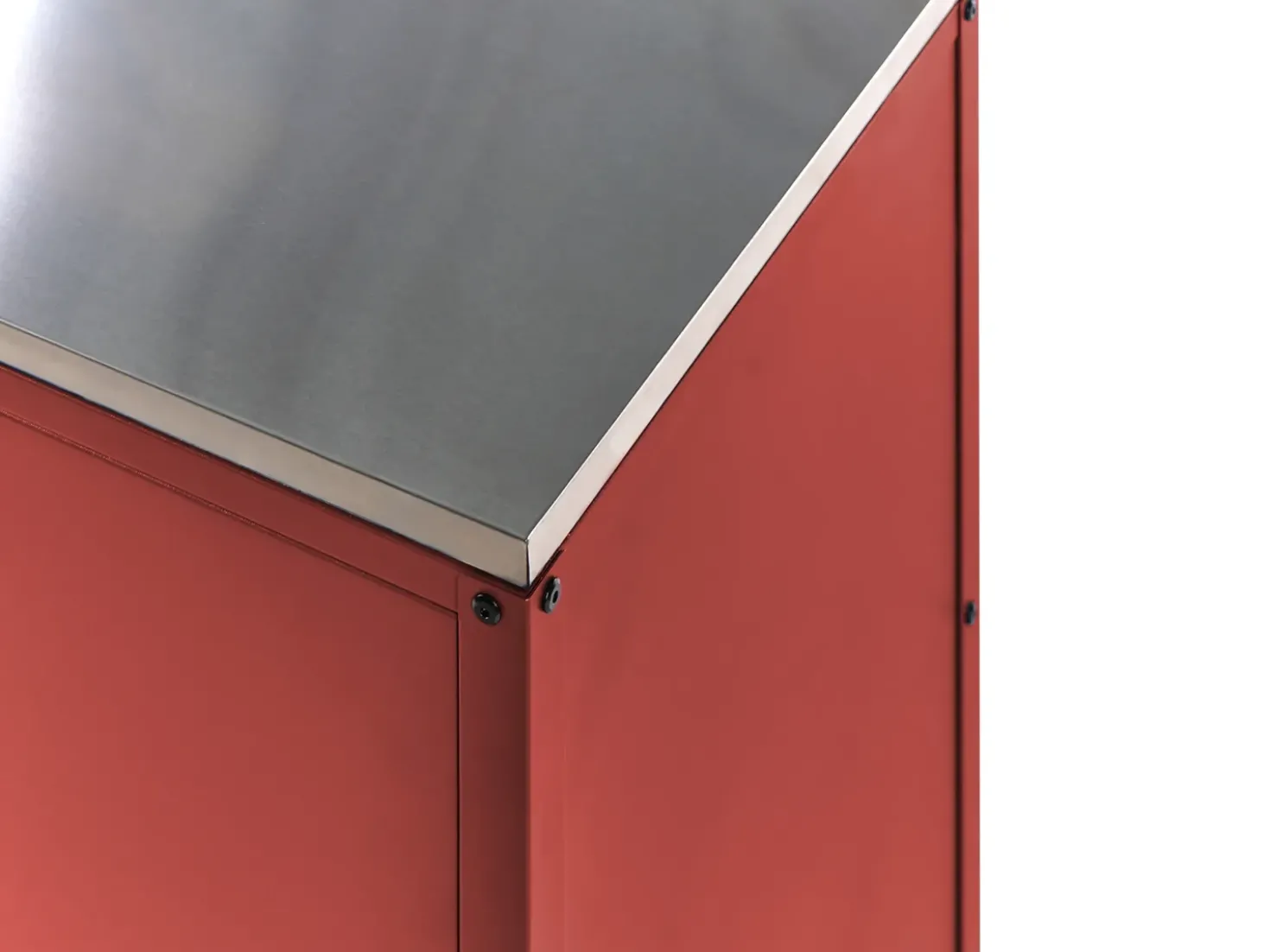 Set cucina da esterno 4 elementi con lavello VILAMA Metallo Rosso