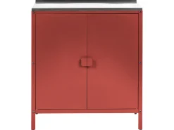 Set cucina da esterno 4 elementi con lavello VILAMA Metallo Rosso