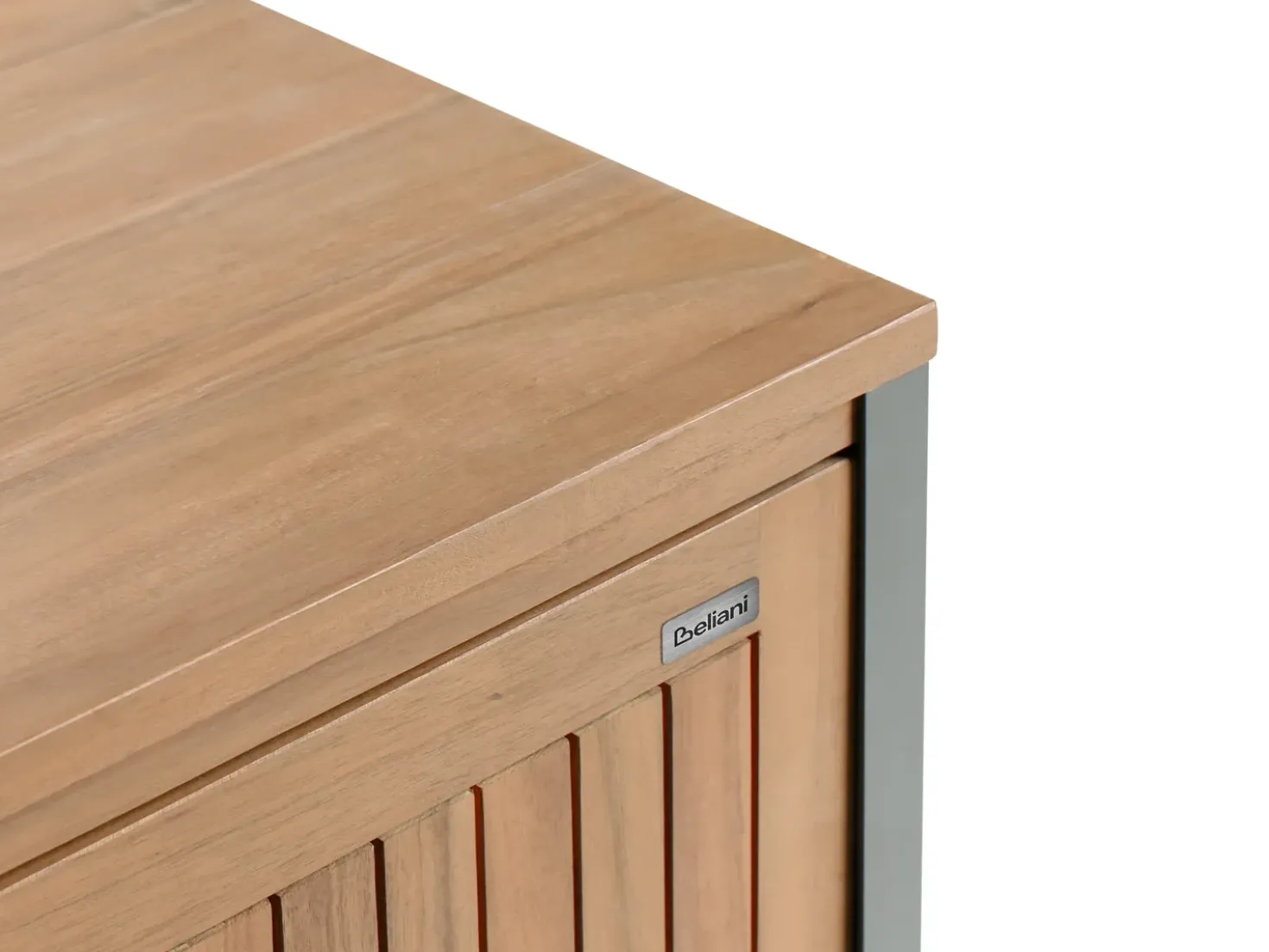 Set cucina da esterno 3 elementi con lavello IVREA Legno di acacia certificato Marrone/Nero