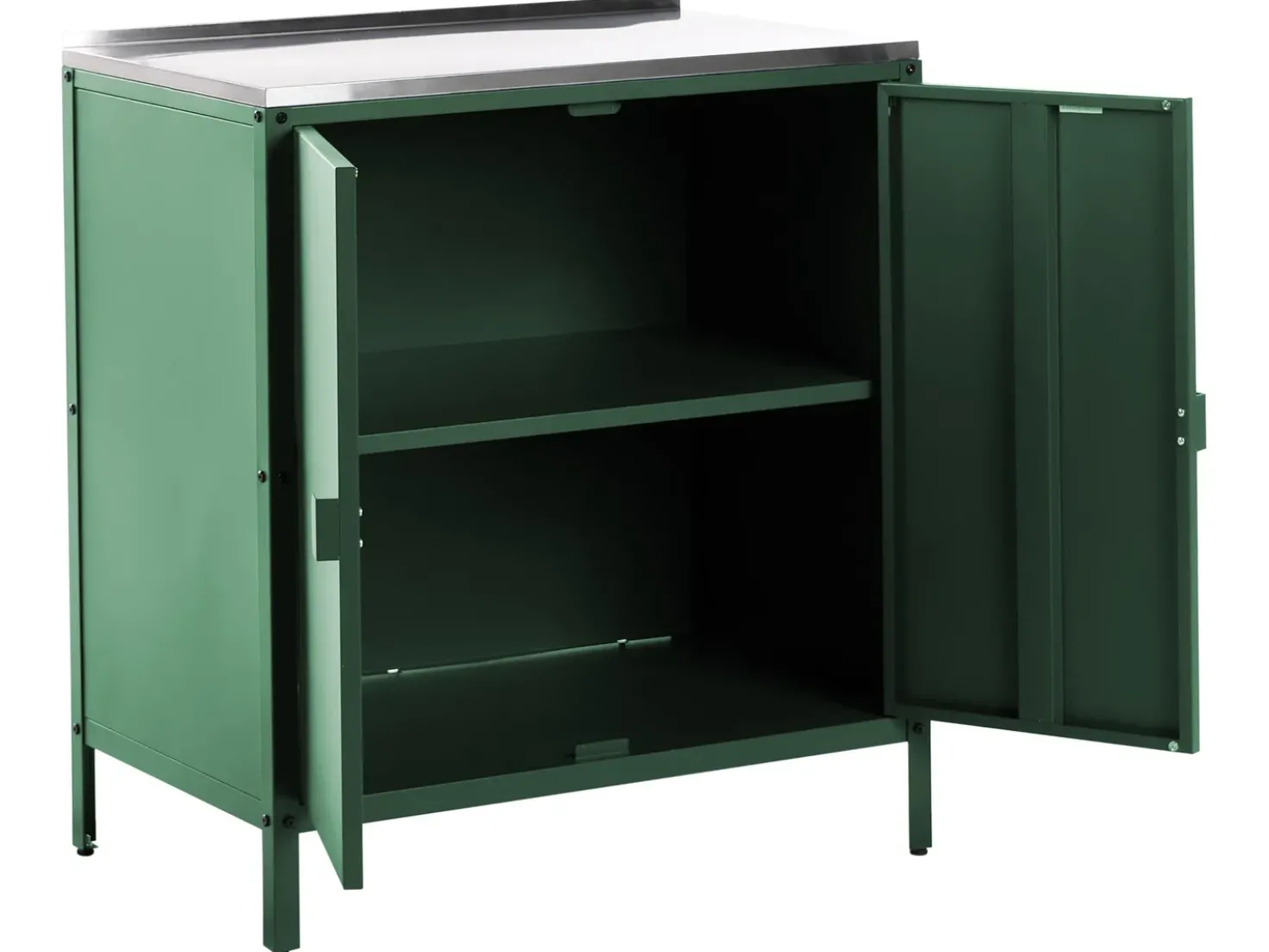 Set cucina da esterno 2 elementi con lavello VILAMA Metallo Verde