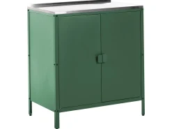 Set cucina da esterno 3 elementi con lavello VILAMA Metallo Verde