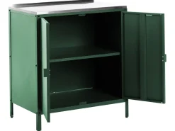 Set cucina da esterno 3 elementi con lavello VILAMA Metallo Verde