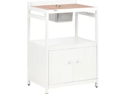 Set cucina da esterno 3 elementi con lavello ORTISEI Metallo Bianco