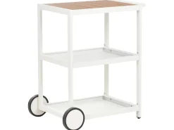 Set cucina da esterno 3 elementi con lavello ORTISEI Metallo Bianco