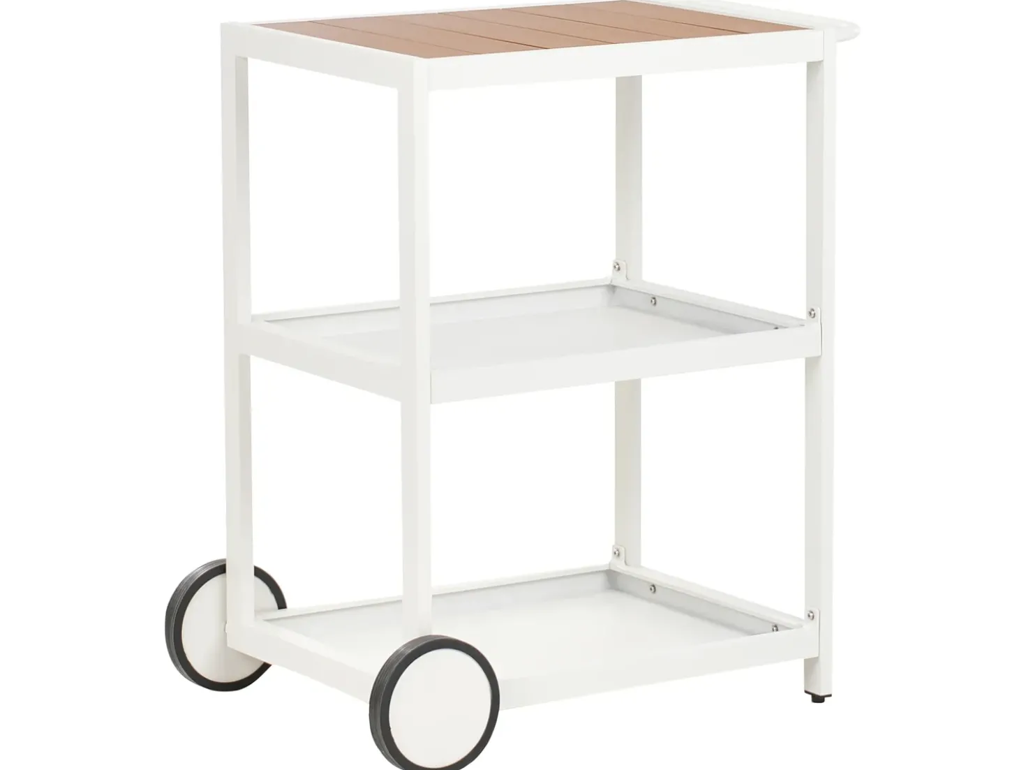 Set cucina da esterno 3 elementi con lavello ORTISEI Metallo Bianco