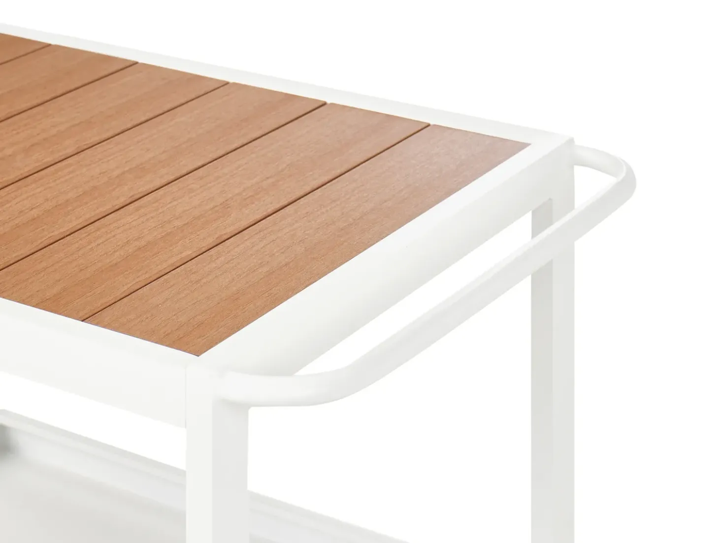 Set cucina da esterno 3 elementi con lavello ORTISEI Metallo Bianco