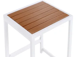 Set cucina da esterno con lavello AVETRANA Metallo Marrone/Bianco